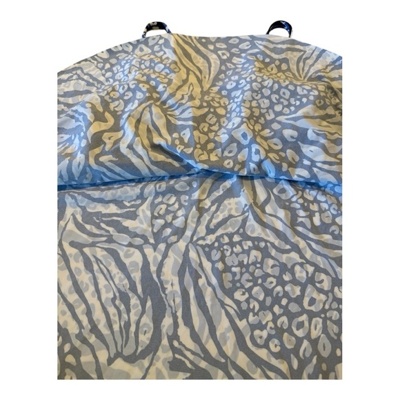 Swim Solutions Navy Animal Print Underwire Tankini Top Blue Size 8 , 12 SW230619 - Picture 12 of 14